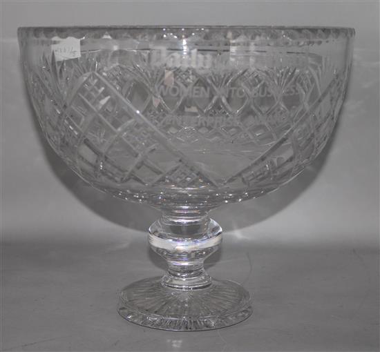 A cut glass bowl womans award